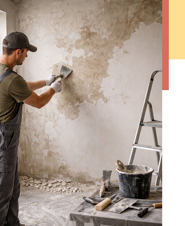 Снятие старой шпаклевки в Верхней Пышме от 1898 руб. — быстро и недорого | ОТДЕЛОЧНИК-Врх