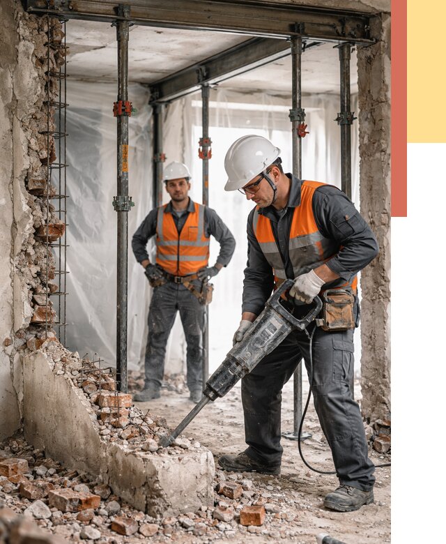 Снос несущих стен в Верхней Пышме от 10517 руб. — демонтаж несущей стены под ключ | ОТДЕЛОЧНИК-Врх