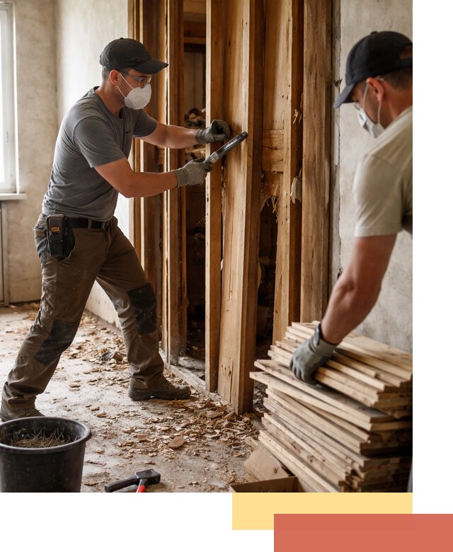 Демонтаж деревянных перегородок в Верхней Пышме быстро и аккуратно