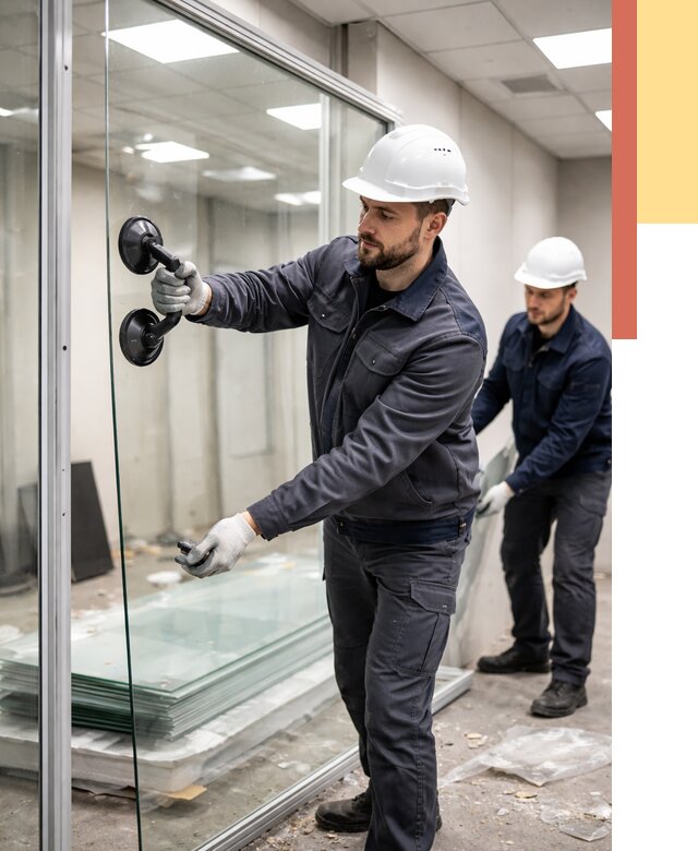 Демонтаж стеклянных перегородок в Верхней Пышме от 3283 руб. — быстро и недорого | ОТДЕЛОЧНИК-Врх