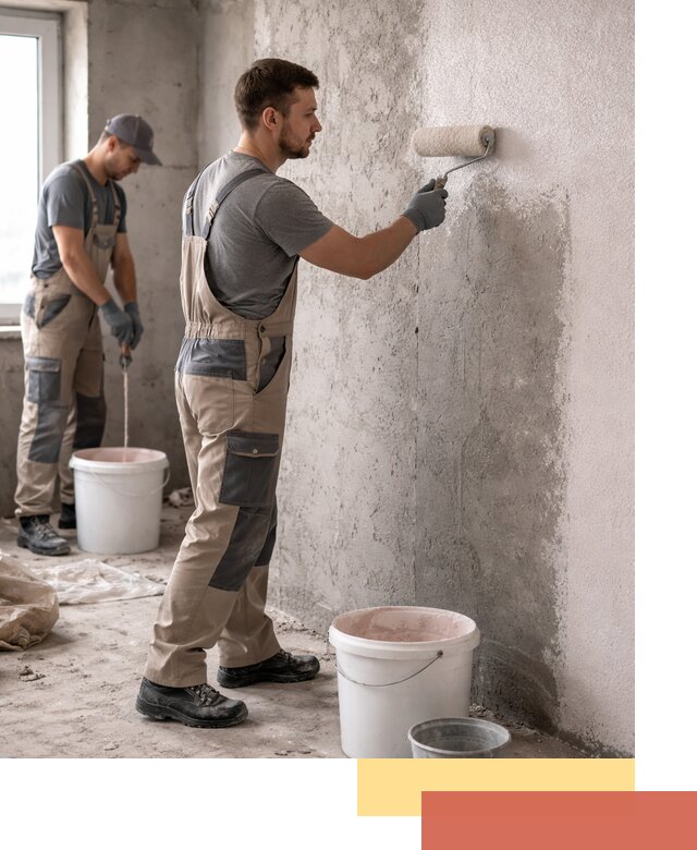 Нанесение бетоноконтакта на стены в Верхней Пышме для последующей отделки