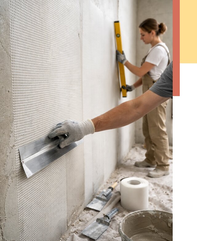 Армирование стен стеклосеткой в Верхней Пышме от 3283 руб. под ключ | ОТДЕЛОЧНИК-Врх