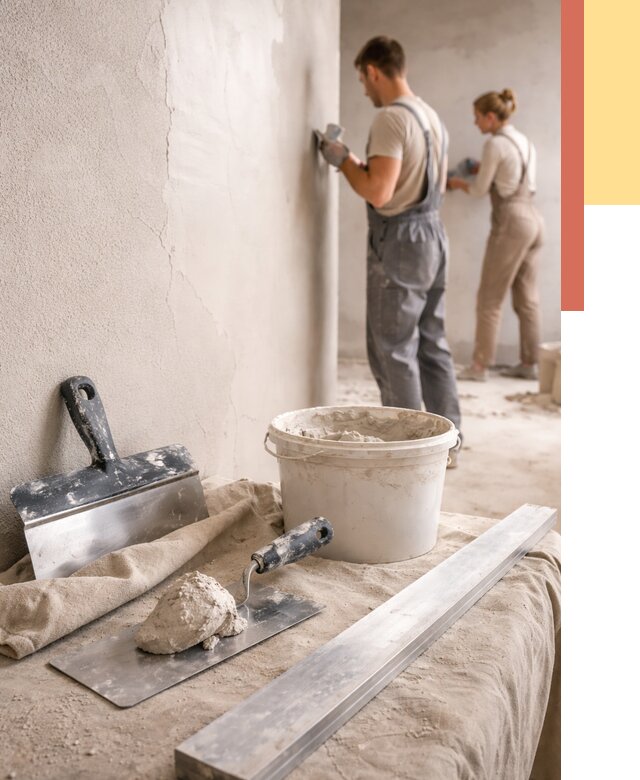 Штукатурка стен гипсовая в Верхней Пышме от 4617 руб/м2 — быстро и недорого | ОТДЕЛОЧНИК-Врх