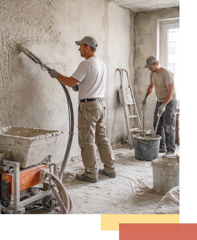 Машинная штукатурка стен в Верхней Пышме — быстро и качественно