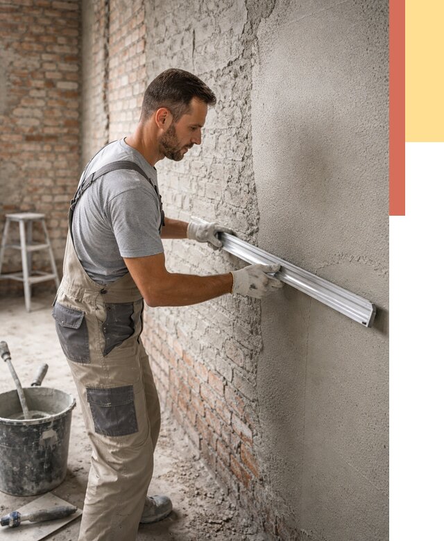 Штукатурка кирпичных стен в Верхней Пышме от 4617 руб/м2 — быстро и недорого | ОТДЕЛОЧНИК-Врх