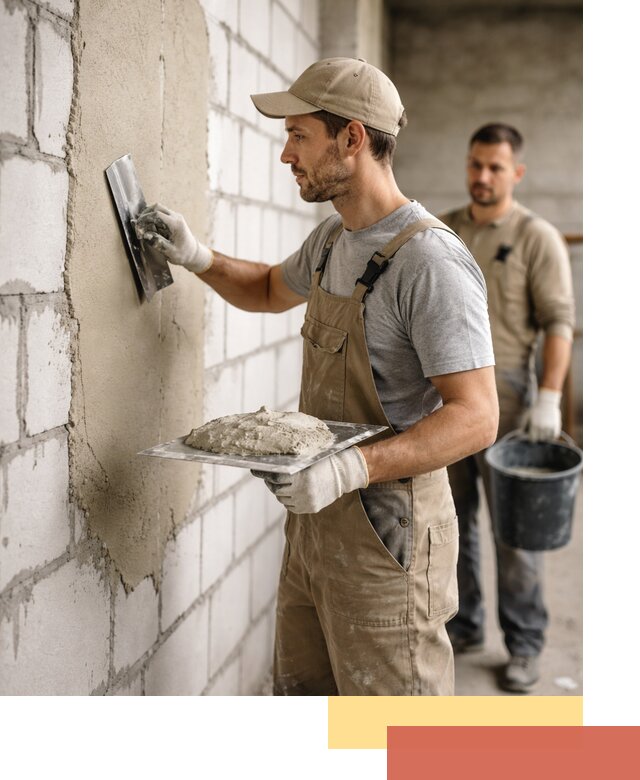 Штукатурка стен из газобетона в Верхней Пышме под ключ