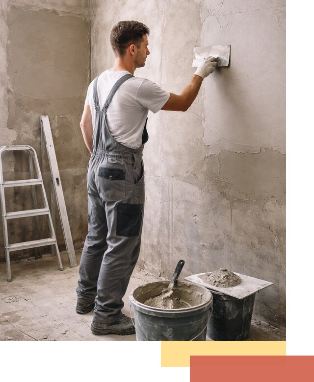 Штукатурка стен в ванной под ключ в Верхней Пышме