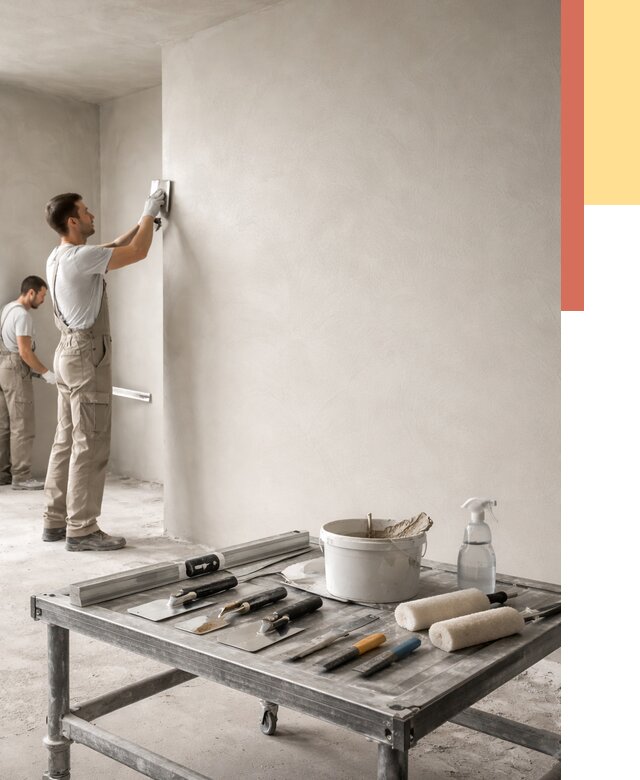 Штукатурка стен под покраску в Верхней Пышме от 4617 руб./м² — качественно и недорого | ОТДЕЛОЧНИК-Врх