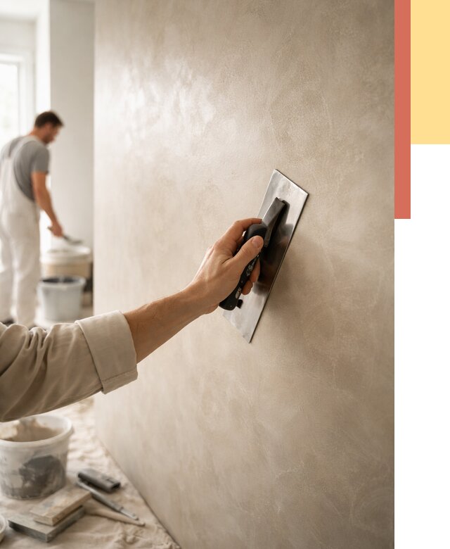 Венецианская штукатурка в Верхней Пышме от 3591 руб/м² — нанесение стен под ключ | ОТДЕЛОЧНИК-Врх