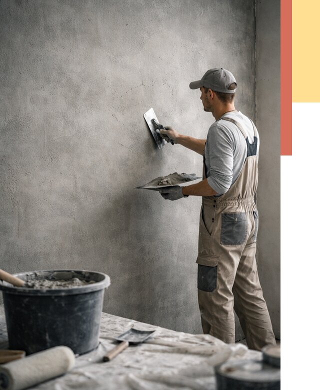 Декоративная штукатурка под бетон в Верхней Пышме от 2565 руб./м² — нанесение под ключ | ОТДЕЛОЧНИК-Врх