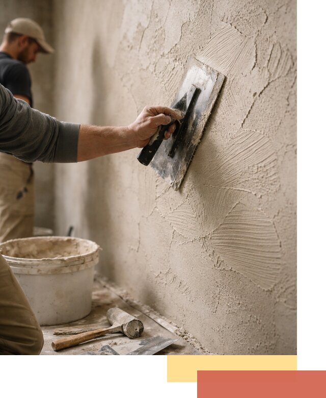 Фактурная штукатурка стен в Верхней Пышме — монтаж, отделка, реставрация