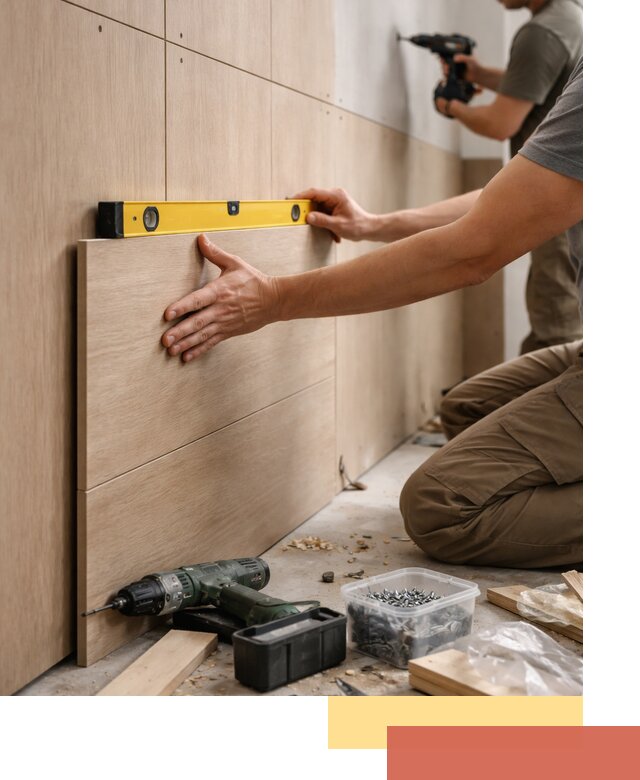 Профессиональный монтаж МДФ панелей на стены в Верхней Пышме