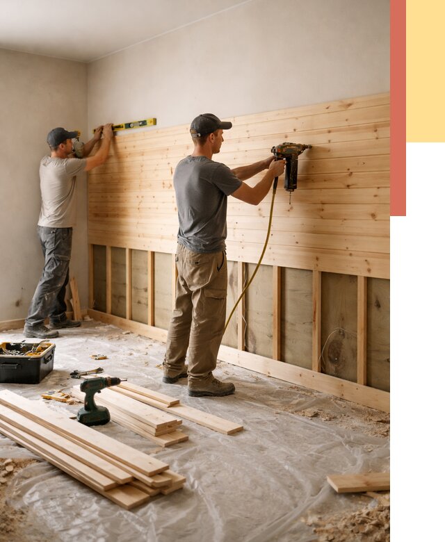 Монтаж деревянной вагонки на стены в Верхней Пышме от 7695 руб. | Услуги монтажа вагонки | ОТДЕЛОЧНИК-Врх