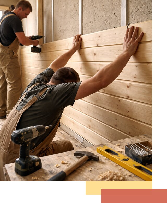 Монтаж деревянной вагонки на стены в Верхней Пышме быстро и качественно