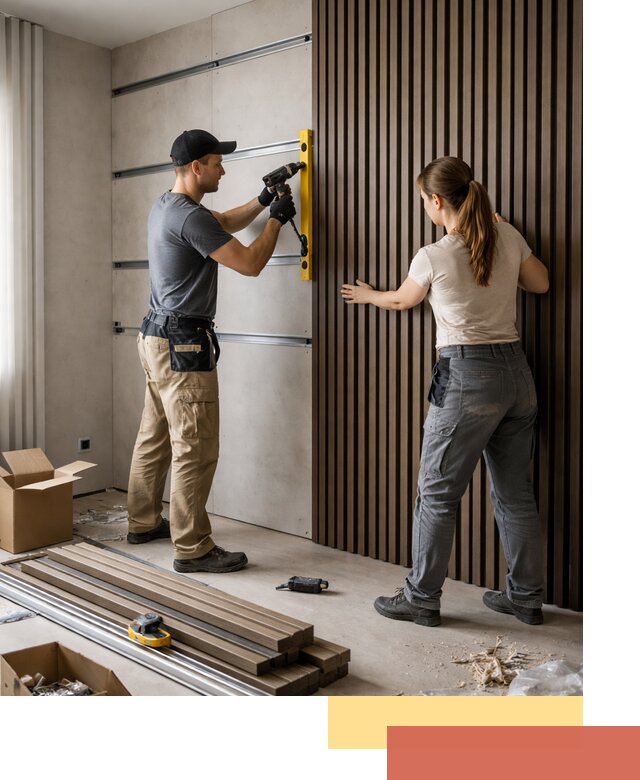 Монтаж реечных панелей на стены в Верхней Пышме