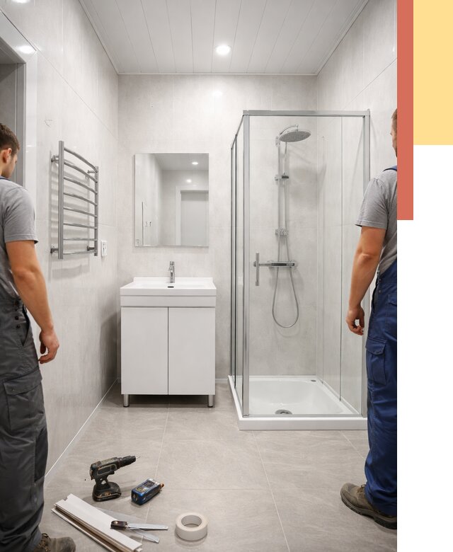 Отделка ванной комнаты панелями ПВХ в Верхней Пышме от 4617 руб. за м2 | ОТДЕЛОЧНИК-Врх