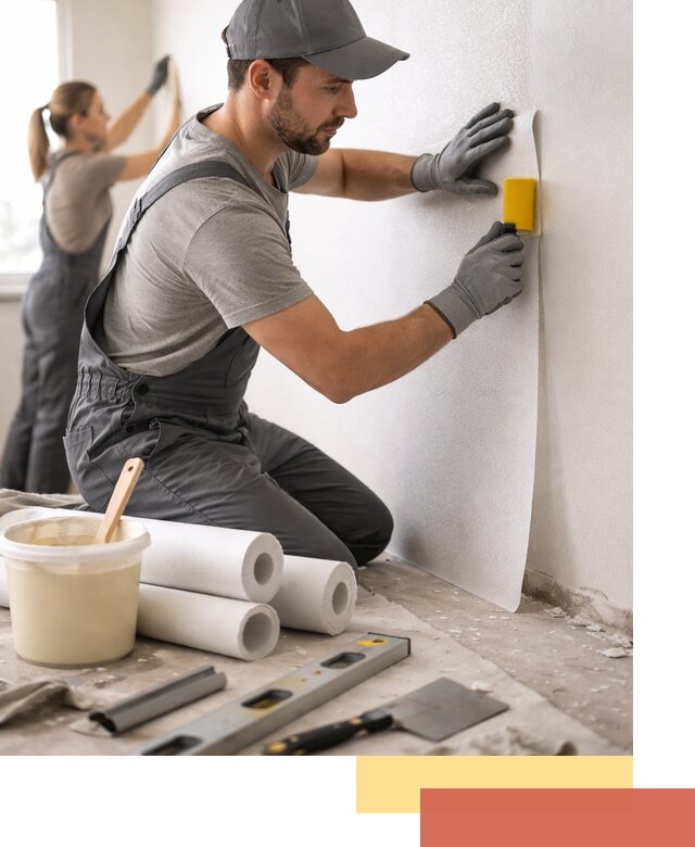 Поклейка стеклообоев профессионально в Верхней Пышме