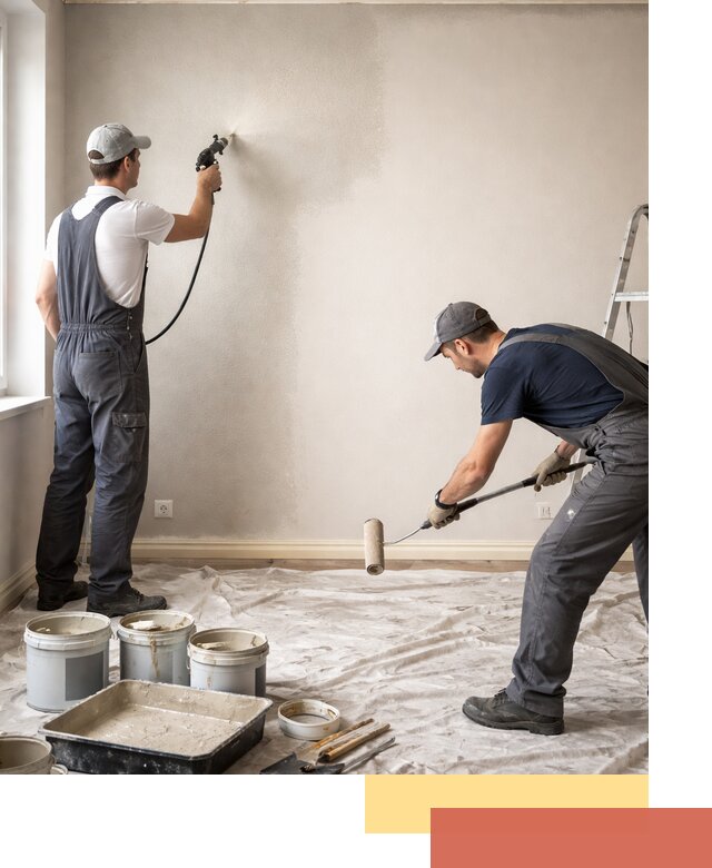 Покраска стен моющейся краской и защита поверхностей в Верхней Пышме