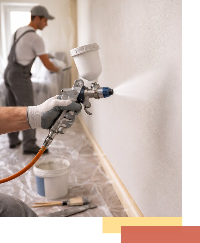 Покраска стен краскопультом в Верхней Пышме быстро и качественно