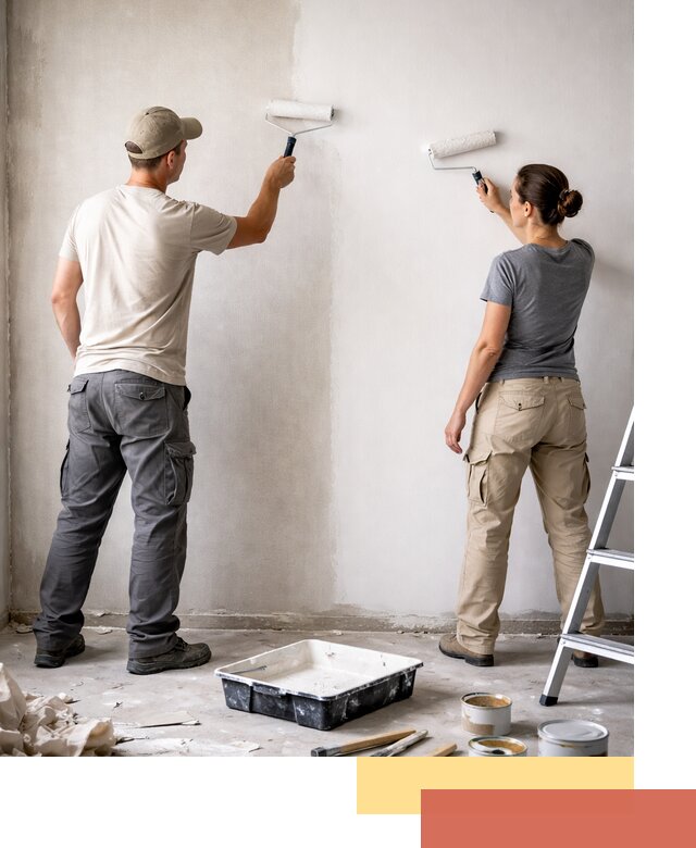 Окраска стен по стеклохолсту в Верхней Пышме качественно и долговечно