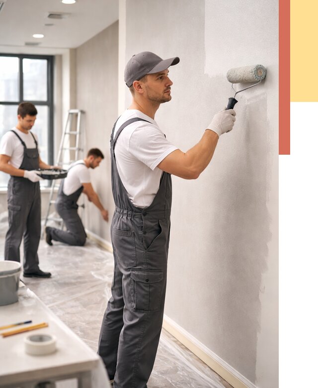 Покраска стен в офисе в Верхней Пышме от 8721 руб. — быстро и недорого | ОТДЕЛОЧНИК-Врх