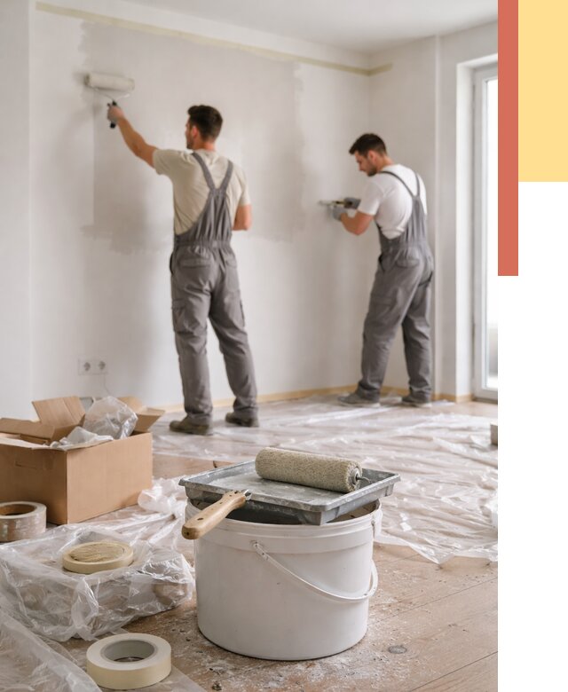 Покраска стен в квартире в Верхней Пышме от 2565 руб/м2 — быстро и недорого | ОТДЕЛОЧНИК-Врх