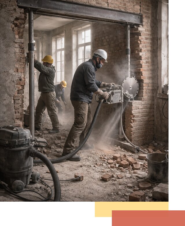 Прорезка проема в стене под дверной или оконный проем в Верхней Пышме