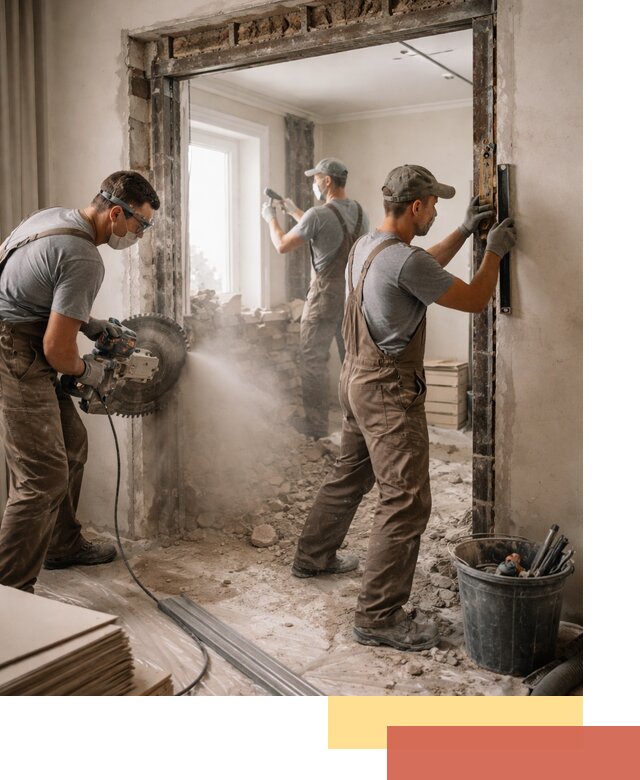 Расширение дверного проема под установку новой двери в Верхней Пышме