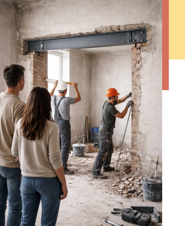 Усиление проема в стене в Верхней Пышме от 9747 руб. — усиление дверного проема металлоконструкцией | ОТДЕЛОЧНИК-Врх