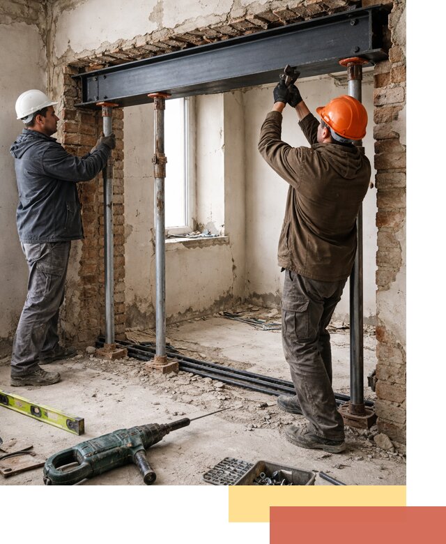 Усиление проема в стене в Верхней Пышме для расширения и безопасности