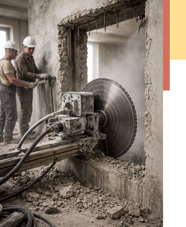 Алмазная резка проемов в Верхней Пышме от 4617 руб. быстро и недорого | ОТДЕЛОЧНИК-Врх