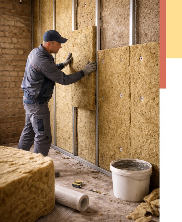 Утепление стен минватой в Верхней Пышме от 1385 руб./м2 — недорого и быстро | ОТДЕЛОЧНИК-Врх