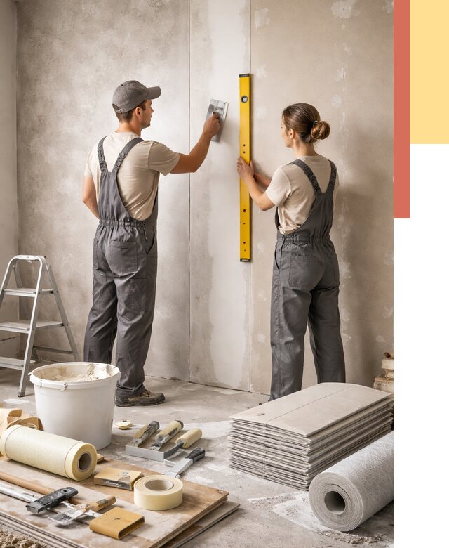 Отделка стен в Верхней Пышме от 1539 руб/м² — недорого, быстро, под ключ | ОТДЕЛОЧНИК-Врх