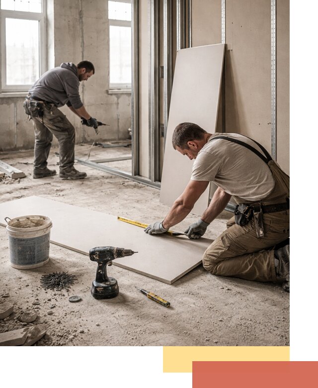 Кладка перегородок из ПГП под ключ в Верхней Пышме