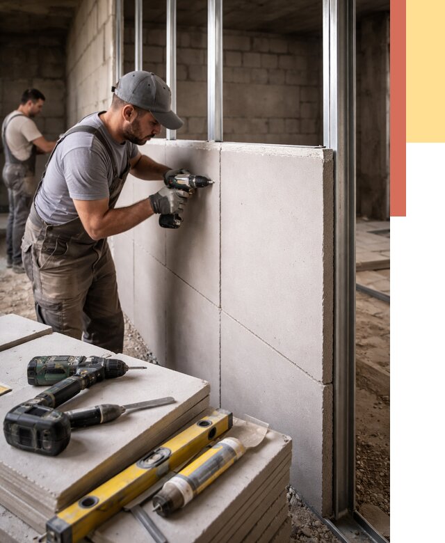 Кладка влагостойких перегородок ПГП в Верхней Пышме от 1231 руб. под ключ | ОТДЕЛОЧНИК-Врх