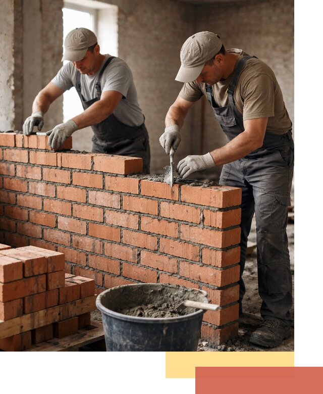 Кладка кирпичных перегородок под ключ в Верхней Пышме