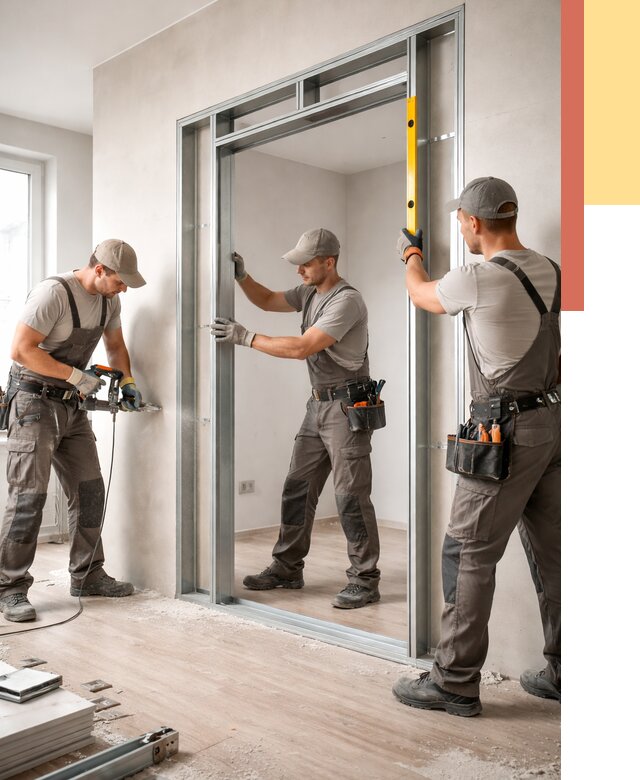 Устройство дверного проема в перегородке в Верхней Пышме от 4617 руб. под ключ | ОТДЕЛОЧНИК-Врх