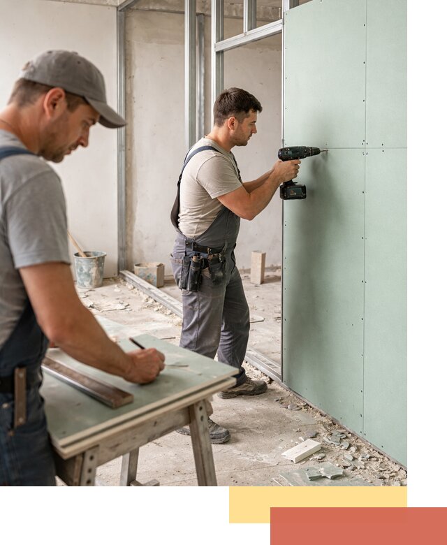 Перегородки из влагостойкого гипсокартона под ключ в Верхней Пышме