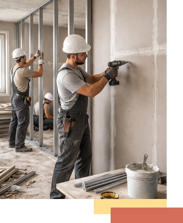 Перегородки из огнестойкого гипсокартона в Верхней Пышме под ключ