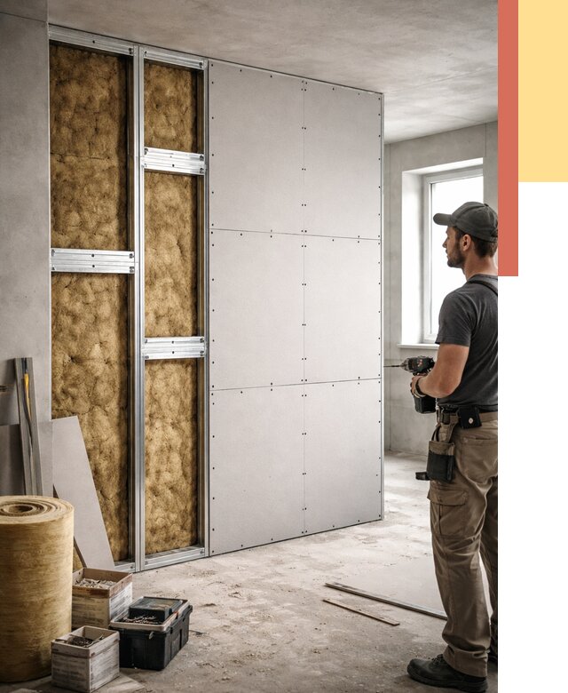 Усиленная перегородка под навеску в Верхней Пышме от 13133 руб. — монтаж под ключ | ОТДЕЛОЧНИК-Врх