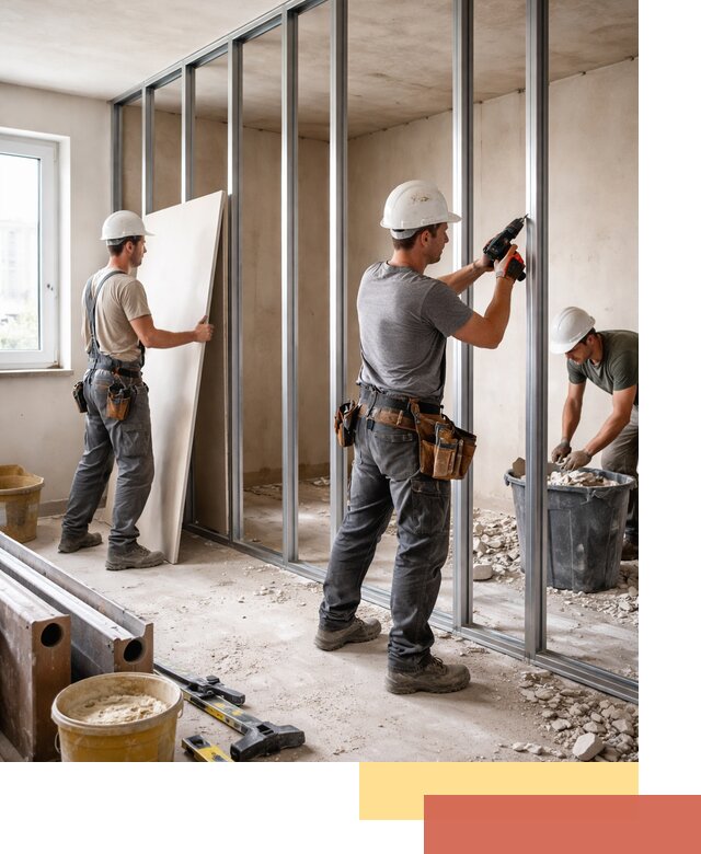 Перенос гипсокартонной перегородки в Верхней Пышме профессионально и быстро