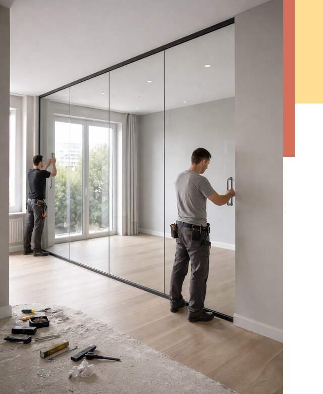 Изготовление стеклянных перегородок в Верхней Пышме от 12671 руб. под ключ | ОТДЕЛОЧНИК-Врх