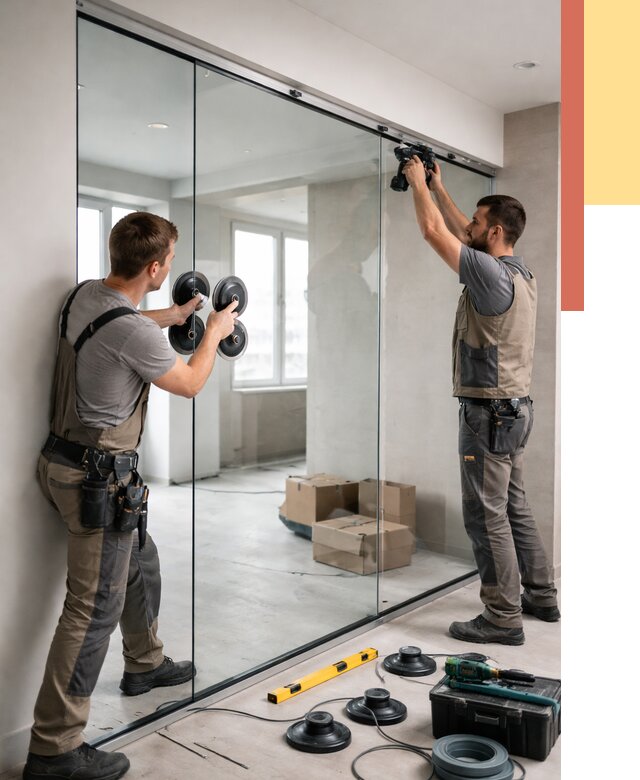 Монтаж стеклянных перегородок в Верхней Пышме от 6669 руб. | ОТДЕЛОЧНИК-Врх