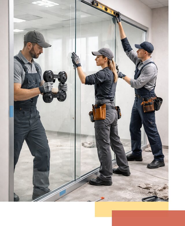 Профессиональный монтаж стеклянных перегородок в Верхней Пышме