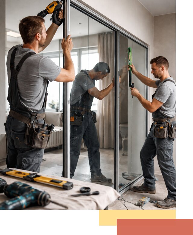 Каркасные стеклянные перегородки под ключ в Верхней Пышме