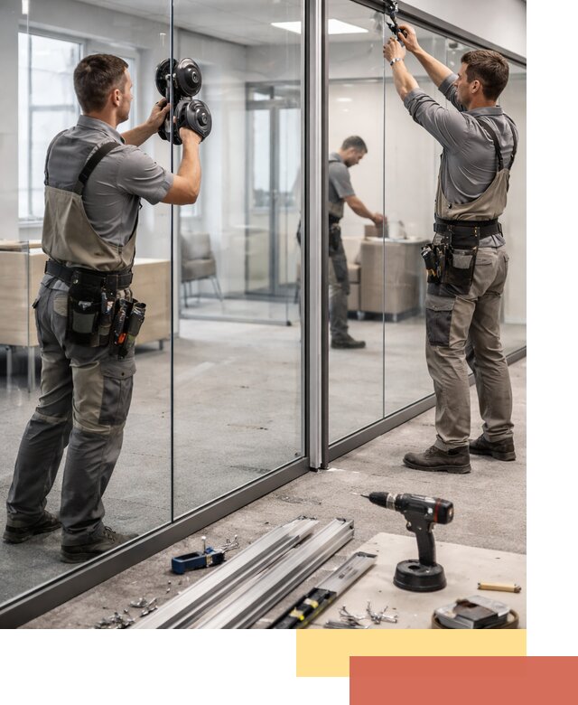 Стеклянные офисные перегородки под ключ в Верхней Пышме