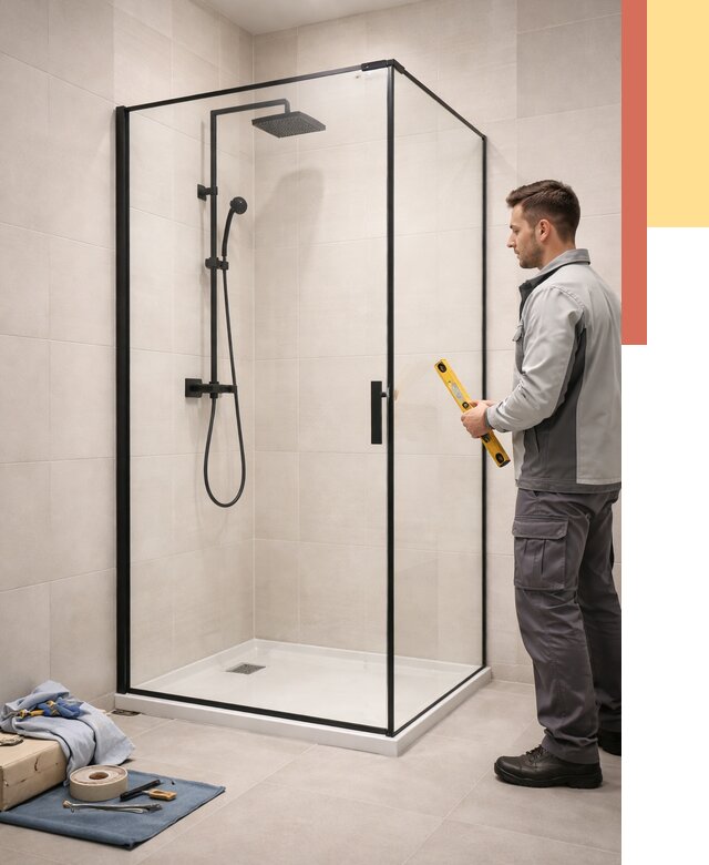 Стеклянные перегородки для душа в Верхней Пышме от 12825 руб. | Монтаж под ключ — ОТДЕЛОЧНИК-Врх