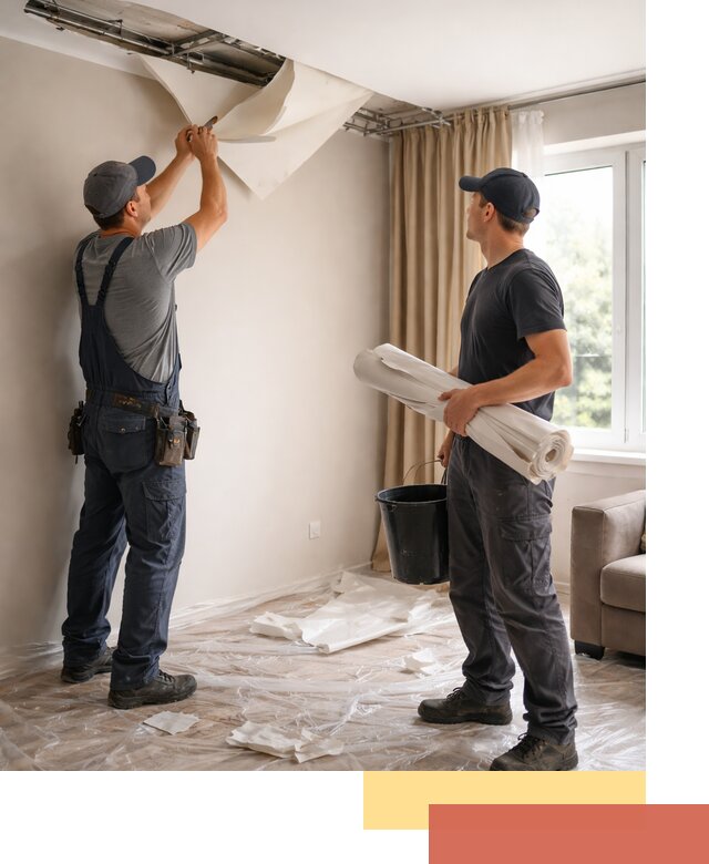 Демонтаж натяжного потолка в Верхней Пышме быстро и аккуратно