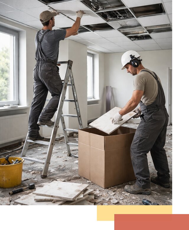 Демонтаж потолочной плитки в Верхней Пышме быстро и аккуратно