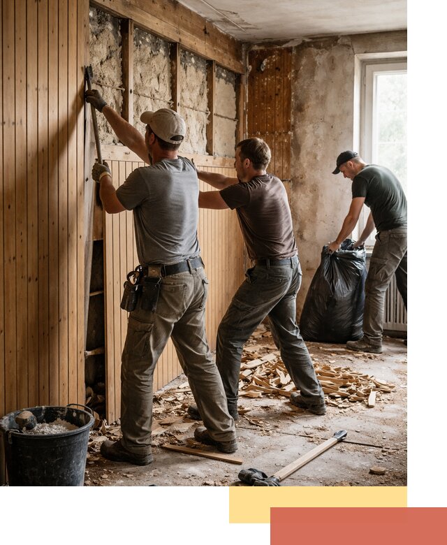 Демонтаж вагонки и вывоз материалов в Верхней Пышме